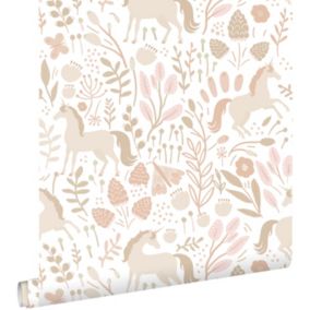 ESTAhome papier peint licornes beige - 0.53 x 10.05 m - 139873