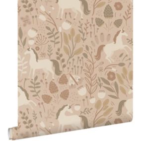 ESTAhome papier peint licornes sable beige - 0.53 x 10.05 m - 139875