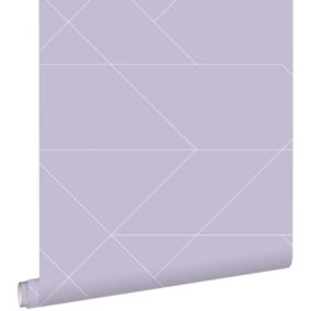 ESTAhome papier peint lignes graphiques lilas violet - 0,53 x 10,05 m - 139574