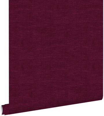ESTAhome papier peint lin bordeaux 53 cm x 10.05 m