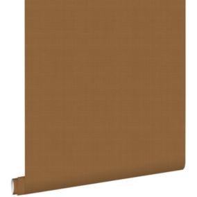 ESTAhome papier peint lin orange chaude - 0,53 x 10,05 m - 139241