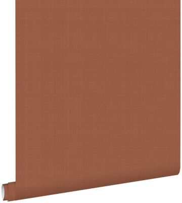 ESTAhome papier peint lin terracotta 53 cm x 10.05 m