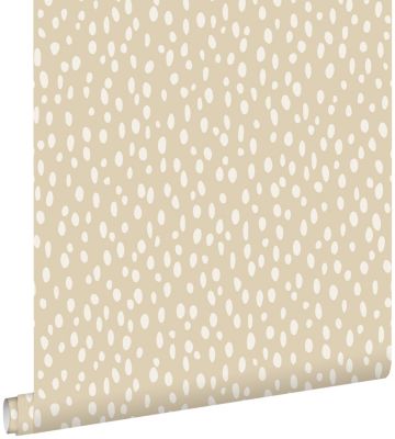 ESTAhome papier peint à motif de petits points beige 53 cm x 10.05 m