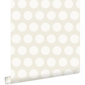 ESTAhome papier peint à motif de petits points blanc brillant - 53 cm x 10,05 m - 128710