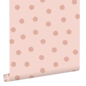 ESTAhome papier peint à motif de petits points rose - 0.53 x 10.05 m - 139731