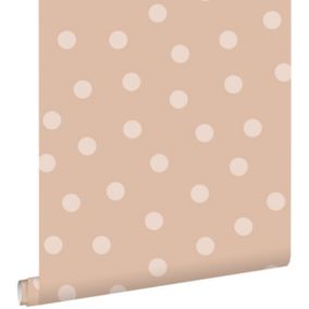 ESTAhome papier peint à motif de petits points terracotta - 0.53 x 10.05 m - 139732