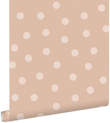 ESTAhome papier peint à motif de petits points terracotta 53 cm x 10.05 m
