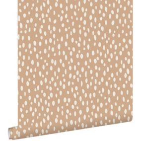 ESTAhome papier peint à motif de petits points terracotta claire - 0,53 x 10,05 m - 139555