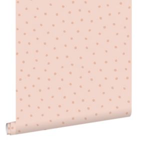 ESTAhome papier peint à motif de points rose - 0.53 x 10.05 m - 139723