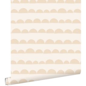 ESTAhome papier peint motif graphique beige - 50 x 900 cm - 139728