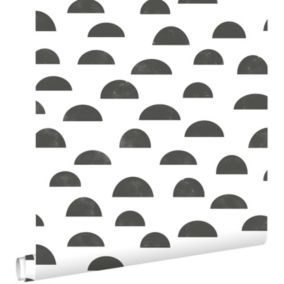 ESTAhome papier peint motif graphique noir et blanc - 0,53 x 10,05 m - 139067