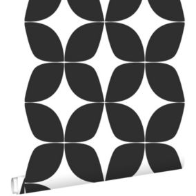 ESTAhome papier peint motif graphique noir et blanc - 0,53 x 10,05 m - 139101