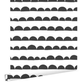 ESTAhome papier peint motif graphique noir et blanc - 0,53 x 10,05 m - 139268