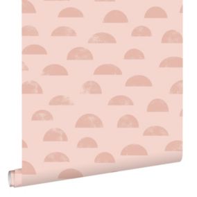 ESTAhome papier peint motif graphique rose - 0.53 x 10.05 m - 139736