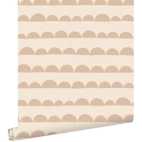 ESTAhome papier peint motif graphique rose terracotta - 50 x 900 cm - 139729