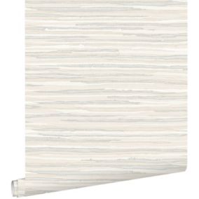 ESTAhome papier peint motif tissé beige - 53 cm x 10,05 m - 148617