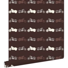 ESTAhome papier peint motos marron - 53 cm x 10,05 m - 115645