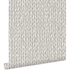 ESTAhome papier peint osier tissé gris chaud clair - 53 cm x 10,05 m - 148698