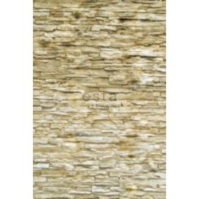 ESTAhome papier peint panoramique brique beige - 186 x 279 cm - 157705