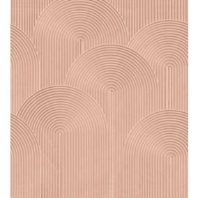 ESTAhome papier peint panoramique effet 3D rose terracotta - 2.5 x 2.79 m - 159383