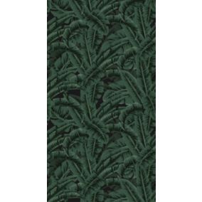 ESTAhome papier peint panoramique feuilles de bananier vert jungle tropicale - 150 x 279 cm - 159105