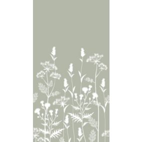 ESTAhome papier peint panoramique fleurs des champs vert menthe grisé - 150 x 279 cm - 159214