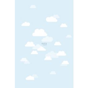 ESTAhome papier peint panoramique petits nuages bleu clair - 200 x 279 cm - 158842