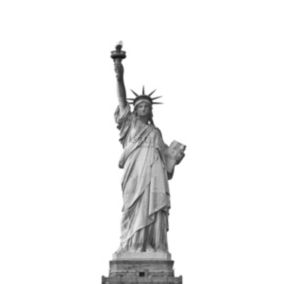 ESTAhome papier peint panoramique statue de la liberté gris - 93 x 279 cm - 157701