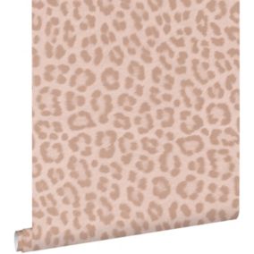 ESTAhome papier peint peau de léopard rose poudre clair - 50 x 900 cm - 139964