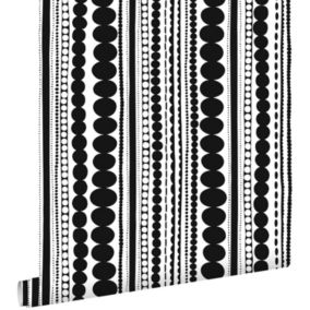 ESTAhome papier peint perles noir et blanc - 0,53 x 10,05 m - 138838