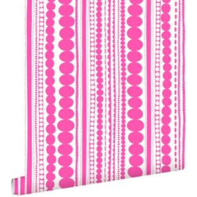 ESTAhome papier peint perles rose bonbon - 0,53 x 10,05 m - 138837