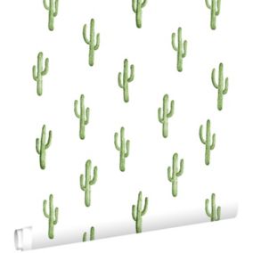 ESTAhome papier peint petit cactus du désert vert jungle tropicale - 53 cm x 10,05 m - 138899