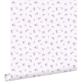 ESTAhome papier peint petits bouquets violet - 53 cm x 10,05 m - 137702