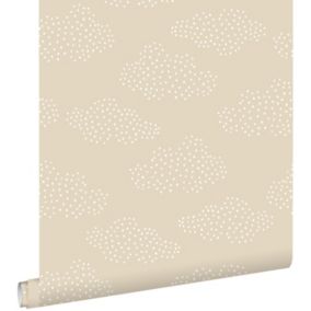 ESTAhome papier peint petits nuages beige - 53 cm x 10,05 m - 139515