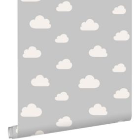 ESTAhome papier peint petits nuages gris - 0.53 x 10.05 m - 139560