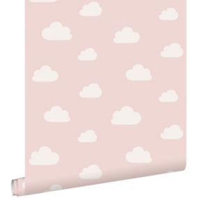 ESTAhome papier peint petits nuages rose clair - 0.53 x 10.05 m - 139562