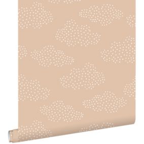 ESTAhome papier peint petits nuages terracotta claire - 50 x 900 cm - 139518