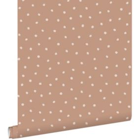 ESTAhome papier peint petits points terracotta - 0,53 x 10,05 m - 139350