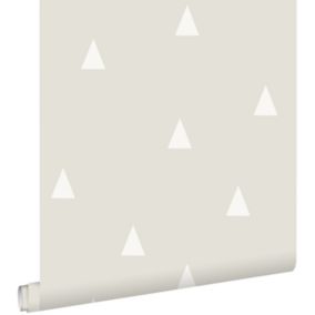 ESTAhome papier peint petits triangles graphiques gris clair - 53 cm x 10,05 m - 128867