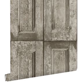 ESTAhome papier peint portes à panneaux taupe - 53 cm x 10,05 m - 138210