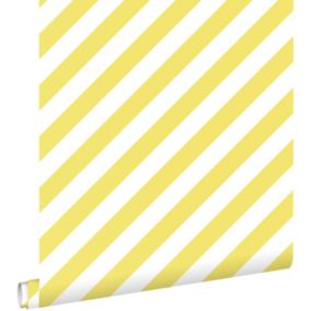 ESTAhome papier peint à rayures jaune et blanc - 50 x 900 cm - 139954