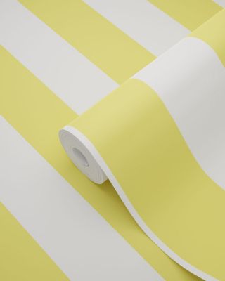 ESTAhome papier peint à rayures jaune et blanc 53 cm x 10.05 m