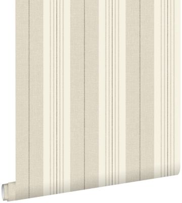 ESTAhome papier peint à rayures marron 53 cm x 10.05 m
