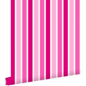 ESTAhome papier peint à rayures rose - 53 cm x 10,05 m - 115818