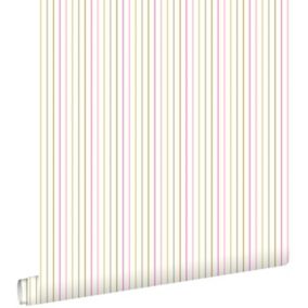 ESTAhome papier peint à rayures rose doux - 53 cm x 10,05 m - 137304