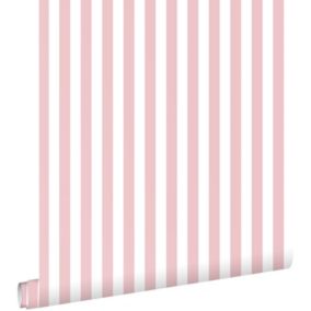 ESTAhome papier peint à rayures rose et blanc - 50 x 900 cm - 130951