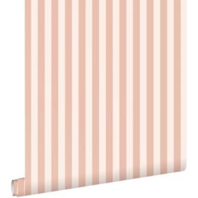 ESTAhome papier peint à rayures rose terracotta - 50 x 900 cm - 130950