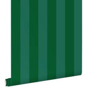 ESTAhome papier peint à rayures vert foncé - 50 x 900 cm - 139909