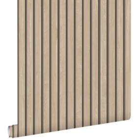 ESTAhome papier peint tasseaux de bois beige - 0.53 x 10.05 m - 139607