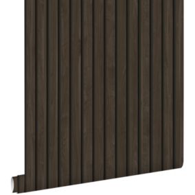 ESTAhome papier peint tasseaux de bois brun foncé - 0.53 x 10.05 m - 139610